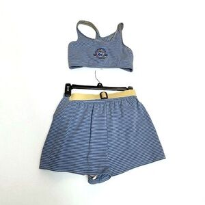 Striped Blue Two-Piece Set